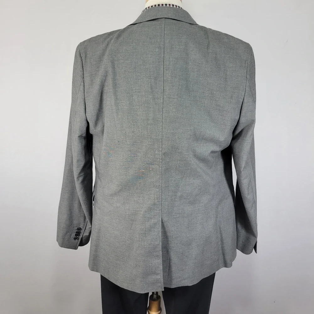 Banana Republic Men's Sport Coat Blazer Two Button Gray Cotton‎ Tailored Fit 44R